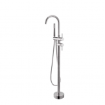 Lucid Brushed Nickel Freestanding Tap with Handheld Shower